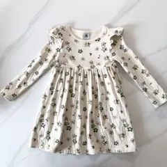 petit bateau 花柄長袖ワンピース 6ans 116cm