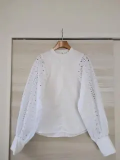 TODAYFUL　ブラウス　レーススリーブ　コットン