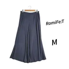 RomiFe:T ☆ ダークグレー ソフト ガウチョパンツ M 薄手 秋