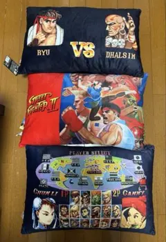 ラウンドワン限定　ストリートファイターⅡ　クッション　新品未使用