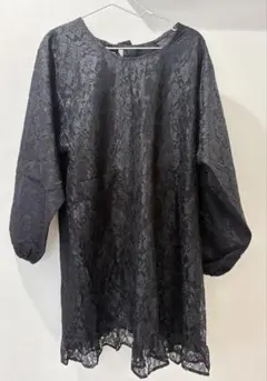 ブラックレースエプロン M〜Lサイズ