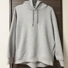 gu グレーパーカー スウェット フード付き レディース