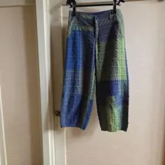 じゅんまま様古布藍染グラデーションサロペットパンツ - メルカリ