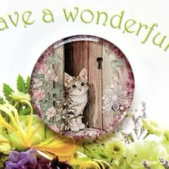 NO 647レジン　ヘアゴム　ブローチ　ハンドメイド　猫ちゃん