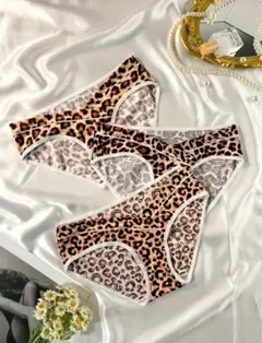 【★新品】レディース ヒョウ柄パンティー3枚セット【即購入可】