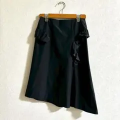 ジョルジュレッシュ スカート レディース アシンメトリー フリル 無地