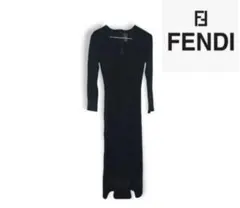 FENDI ブラック ロングニットワンピースのサムネイル