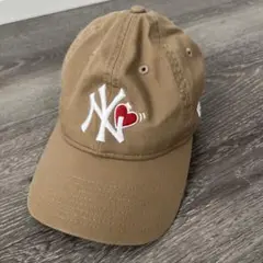 ニューエラ　ニューヨークヤンキース New Era ベージュ　キャップ NY
