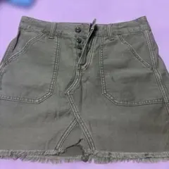 American Eagle Outfitters カーキ ミニスカートのサムネイル