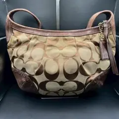 Coach ショルダーバッグ ブラウン/ベージュ