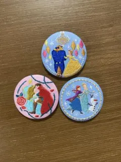 [ぴぴ様専用]ディズニー刺繍缶バッジ3個セット