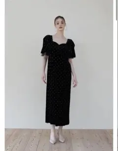 Acka.】bijou dot velours dress サイズ2 - メルカリ