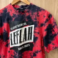 LEFLAH レフラー　Tシャツ　タイダイ染め　赤系　ポケット付き　古着屋購入のサムネイル