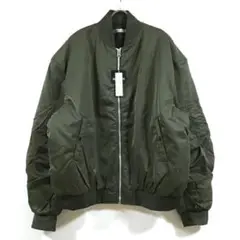 新品 スーパー ビッグシルエット 中綿入り MA-1 メンズ カーキ L