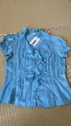 NARA CAMICIE フリル 半袖シャツ