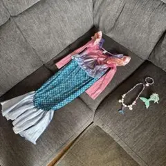 人魚姫 マーメイド コスチューム ドレス ネックレス ヘアクリップ　110
