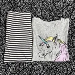 next ネクスト ユニコーンTシャツとストライプパンツセット 146 11yのサムネイル