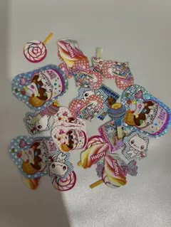 平成レトロ カラフル スイーツ フレークシール