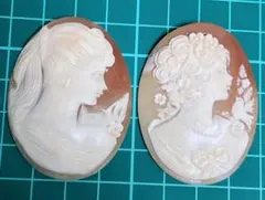 カメオ 作家　女性の横顔