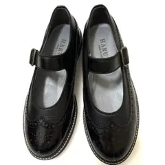 極美品HARUTA ハルタメリージェーン ストラップシューズ 牛革靴 黒23.5