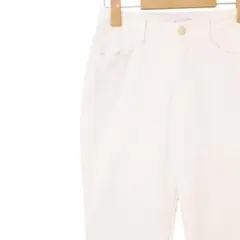 【美品】ビースリー ストレッチクロップドパンツ ホワイト 美脚 魔法のパンツ