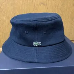 LACOSTE バケットハット　帽子　ラコステキャップ　ブラック　黒