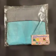 和柄ショッピングバッグ グレー 水色