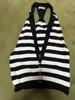 Selframe ストライプニットベスト