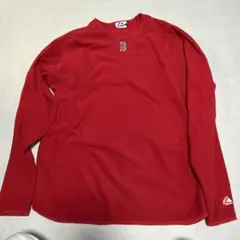 Majestic レッド アンダーシャツ B刺繍 希少レア！即購入OKサイズL