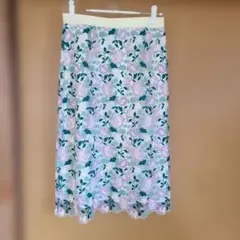 アナイ花柄レースタイトスカート