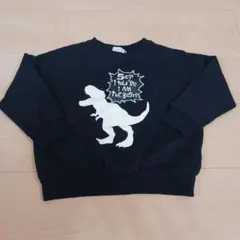 ブランシェス 恐竜 長袖トレーナー ブラック 110cm