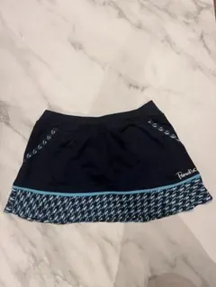 テニススカート ネイビー ハウンドトゥース柄