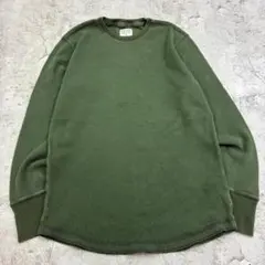 u*2様 Mossimo サーマル ワッフル　長袖カットソー M グリーン 無地のサムネイル