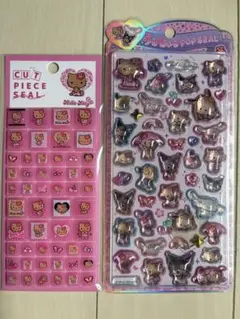 新品　日焼けハローキティ タイルしーる　うるちゅるPOPSEAL2点セット