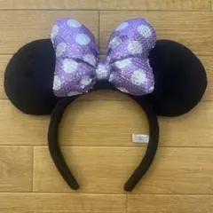 ミニーカチューシャ 紫 スパンコール