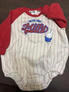 ミッフィー ロンパース 赤白
