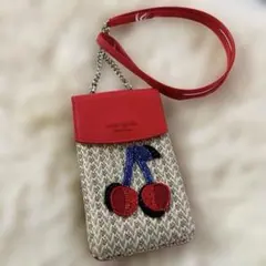 kate spade スマホショルダーバッグ チェリー