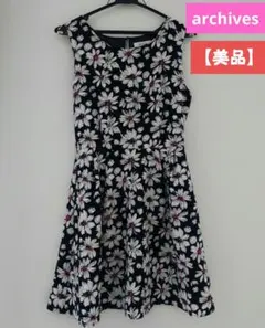 【美品】archives アルシーヴ 花柄ワンピースのサムネイル