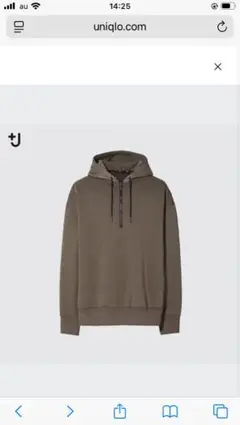 ハーフジップ スウェット