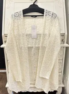 【新品・未使用】INGNI オフホワイト レースカーディガン