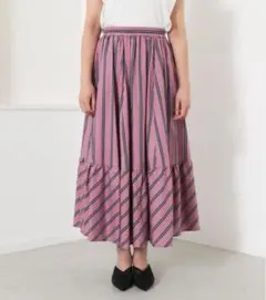 ユナイテッドアローズ ストライプ ティアード マキシスカート - メルカリ