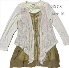 axes 重ね着風レースカーディガン &チュニック　Mサイズ