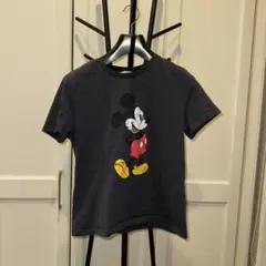 H&M ミッキーマウス　Tシャツ　ヴィンテージ加工　ダークグレー　Sサイズ