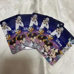 ディズニーザマーケット　二層式カード　ステッカー　5枚セット　ノベルティ