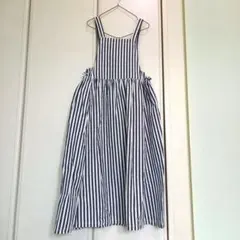 スタディオクリップ ストライプ エプロンワンピース