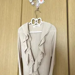 ギャラリービスコンティ♡2段フリル付き長袖ロングカーディガン