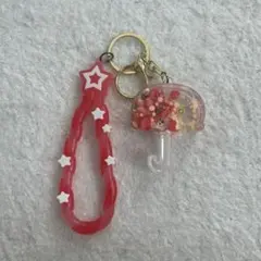 水入傘型キーホルダー 赤い星