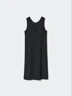 ★極美品★UNIQLO ユニクロ　ブラッシュドジャージージャンパースカート　黒