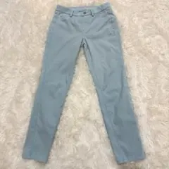 ウルトラストレッチクロップドレギンスパンツ　UNIQLO ブルー M ユニクロ