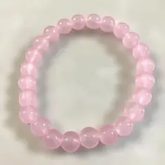 天然石 ローズクォーツ ビーズブレスレット ピンク